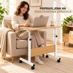 Prenosna in nastavljiva miza 68x47x7,5 cm – mobilna, nastavljiva višina, stabilna konstrukcija | EVOSTUL