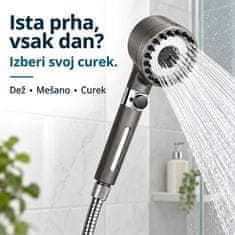 HOME & MARKER® Masažni nastavek za prhanje, Masažna prha, 4 nastave pršenja | SHOWERELAX