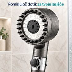 HOME & MARKER® Masažni nastavek za prhanje, Masažna prha, 4 nastave pršenja | SHOWERELAX