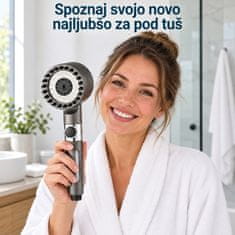 HOME & MARKER® Masažni nastavek za prhanje, Masažna prha, 4 nastave pršenja | SHOWERELAX