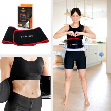 Northix Magnetni uteženi obroč Hula Hoop z nasprotno podporo in podporo za pas