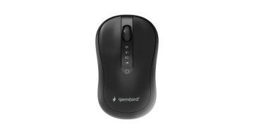 Gembird MUSW2-4B-01 Dual-mode brezžična miška (Bluetooth + 2.4G, tihi gumbi, črna)