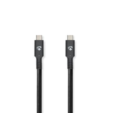 Nedis Kabel USB-C 3.2 Gen 2, 3 m, 100 W, 4K, 10 Gbps, črne barve