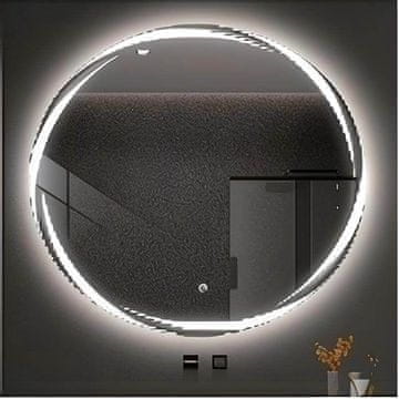 Northix 50 cm okroglo LED kopalniško ogledalo, zatemnljivo, proti rosenju