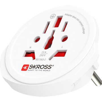 Skross Potovalni adapter Svet v Evropo Prizemljen