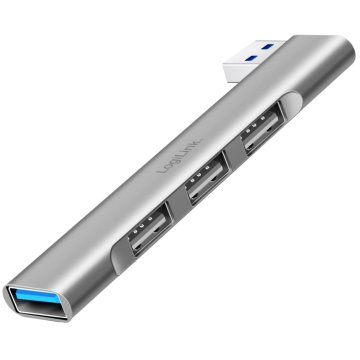 LogiLink Izjemno tanko 4-vratno zvezdišče USB-A 1 x USB-A3.0, 3 x USB-A2.0