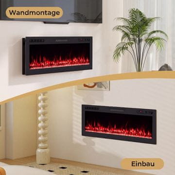 Northix 42 električni kamin s pametnim upravljanjem in grelnikom