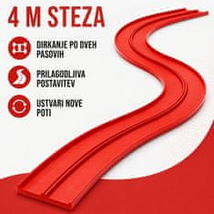 JOJOY® Steza za avtomobilčke, Dirkalna proga, Avtomobilska proga, Hitrostna steza (4 m) | TURBORACE