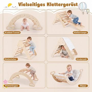 Northix Montessori 3-v-1 leseni plezalni komplet za malčke