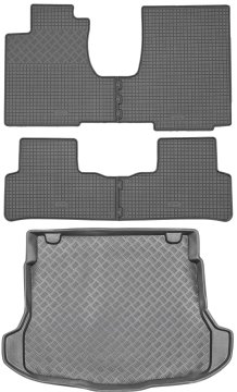 Honda CR-V III Hatchback SUV od 2007-2011 KOMPLET - gumijaste avtotesnine + zaščitna preproga za prtljažnik