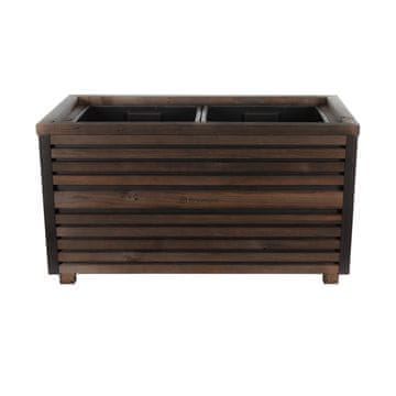 EE odličen lesen cvetlični lonec z letvicami 80x40x45cm - Eleganten cvetlični lonec za terase in balkone za drevesa, grmičevje in rože - Dizajnerski cvetlični lonec, masiven - Barva temnega palisandra