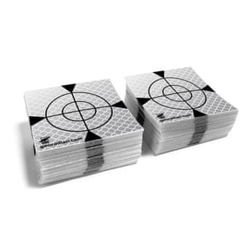 Komplet 100 kosov folije za daljinomer 40 mm x 40 mm bele barve