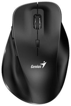Genius Ergo 8230S tiha brezžična ergonomska miška (2.4 GHz, tihi kliki, 1600 DPI, črna)