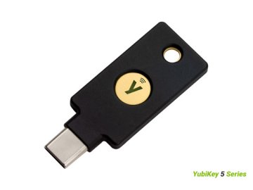 Yubico Varnostni ključ YubiKey 5C NFC, USB-C, črn