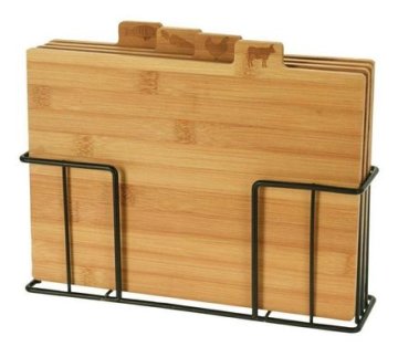 EXCELLENT Deska za rezanje KO-170490510 v stojalu komplet 4 ks