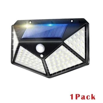 KJB Solarna stenska LED luč s senzorjem gibanja in 3 načini 100 LED, 1 kos