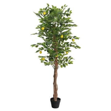 Vidaxl Umetni limonovec s 3 debli zelen 180 cm PP