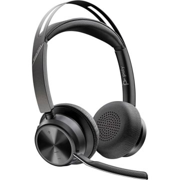 Poly Naglavne slušalke Voyager Focus 2 TYPE-C/A s potrdilom Microsoft Teams in stojalom za polnjenje