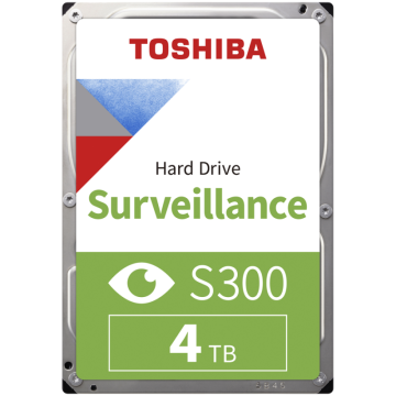 Toshiba S300 Surveillance 4TB disk, 8.89cm (3.5"), SATA 6Gb/s, 5400 obratov/min
