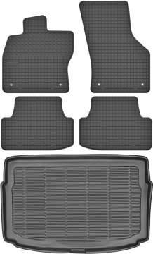 Volkswagen Polo VI Hatchback od leta 2017 KOMPLET - gumijaste avtotesnine + zaščitna preproga za prtljažnik