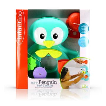 Northix Igralni komplet Infantino Tub A Penguin Bath Time