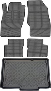 Opel Corsa D Hatchback od 2006-11/2014 KOMPLET - gumijaste avtotesnine + zaščitna preproga za prtljažnik