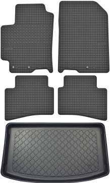Kia Rio IV YB Hatchback od 02.2017 KOMPLET - gumijaste avtotesnine + zaščitna preproga za prtljažnik