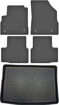 Opel Astra VK Hatchback od 11/2015 KOMPLET - gumijaste avtotesnine + zaščitna preproga za prtljažnik