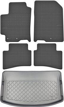 Kia Rio IV YB Hatchback od 09.2020 KOMPLET - gumijaste avtotesnine + zaščitna preproga za prtljažnik