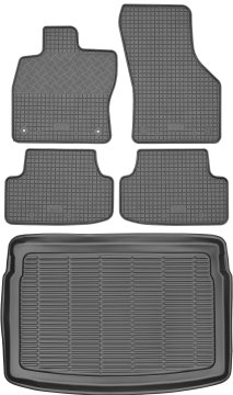 Volkswagen Golf VIII Hatchback od leta 2020 KOMPLET - gumijaste avtotesnine + zaščitna preproga za prtljažnik