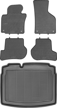 Volkswagen Golf VI Hatchback od 2008-2012 KOMPLET - gumijaste avtotesnine + zaščitna preproga za prtljažnik