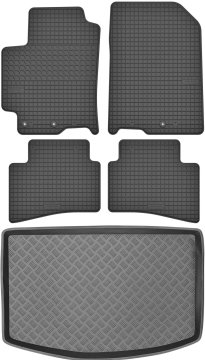 Kia Rio IV Hatchback od leta 2017 KOMPLET - gumijaste avtotesnine + zaščitna preproga za prtljažnik