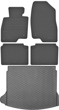 Mazda 3 III Hatchback od 2013-2019 KOMPLET - gumijaste avtotesnine + zaščitna preproga za prtljažnik
