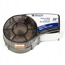 BRADY jev vinilni trak s črnim napisom na belem listu za M21-500-595-WT