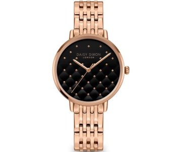 Daisy Dixon Ura DD165RGM. Kvarčni mehanizem, črne barve. Ženska.