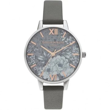 Olivia Burton Ura OB16TZ05. Kvarčni mehanizem, siva. Ženska.