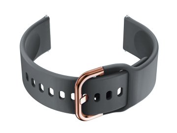 Pacific Gumijast pašček za pametno uro U01 - temno siv/rdeče zlat - 18 mm
