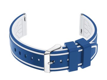 Pacific Gumijast pašček za uro U14 - modro/bel - 20 mm