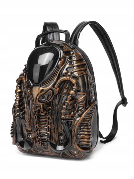 3D NAHRBTNIK ALIEN UNISEX, KUL, TEMEN, MODEN, ZLAT