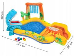 Intex 57444 Velik igralni center Dinozaver II 249x191x109 cm za otroke POLETJE