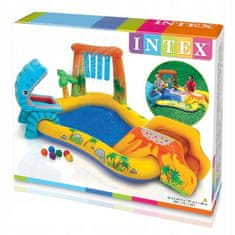 Intex 57444 Velik igralni center Dinozaver II 249x191x109 cm za otroke POLETJE