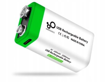 BATERIJA 9V 650mAh USB-C