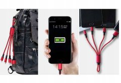 3-v-1 POLNILNI KABEL USB MICRO TYPE-C Lightning OBESEK ZA KLJUČE