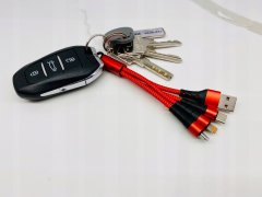 3-v-1 POLNILNI KABEL USB MICRO TYPE-C Lightning OBESEK ZA KLJUČE