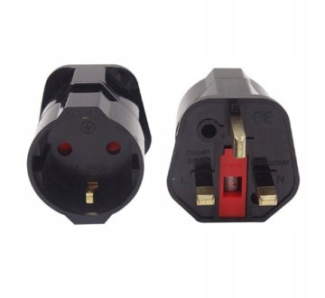 ADAPTER ZA VTIČNICO IZ ZDRUŽENEGA KRALJESTVA V ZDA Z VAROVALKO