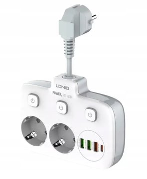 PODALJŠEVALNI KABEL S POLNILNIKOM 2x USB-C VTIČNICA 3x USB