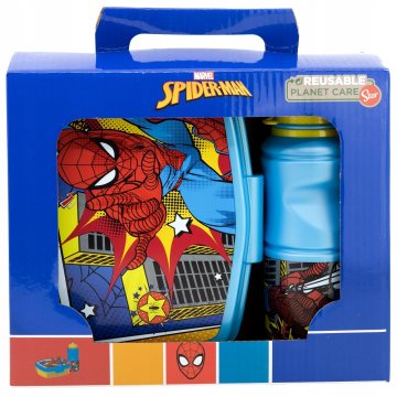 Stor KOMPLET ZA KOSILO SPIDERMAN IN STEKLENIČKA ZA ŠOLO IN VRTEC
