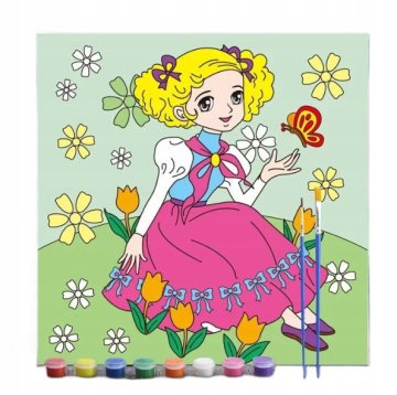 SLIKA ZA OTROKE 30X30 CM KOMPLET ZA SLIKANJE ZA DEKLIŠKO