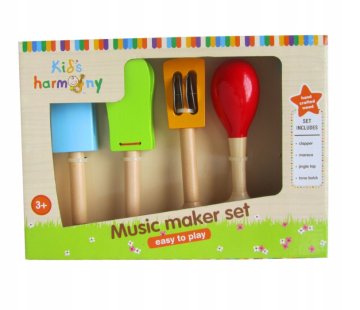KOMPLET LESENIH TOČKAL ZA OTROKE, DARILO 5 INSTRUMENTOV