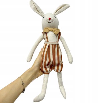 BOMBAŽNA MASKOTA ZAJČEK ŽIVALI PLIŠASTA IGRAČA PLJIVA MASKOTA 40 CM